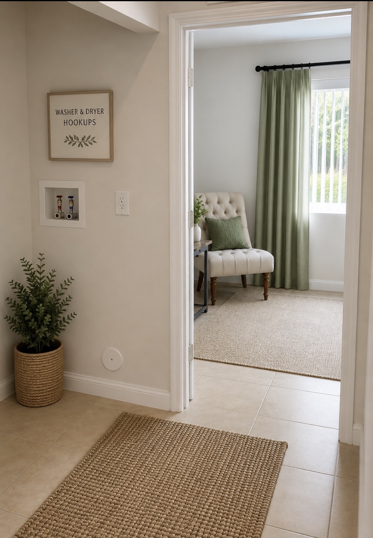 Washer and dryer hookups in each villa